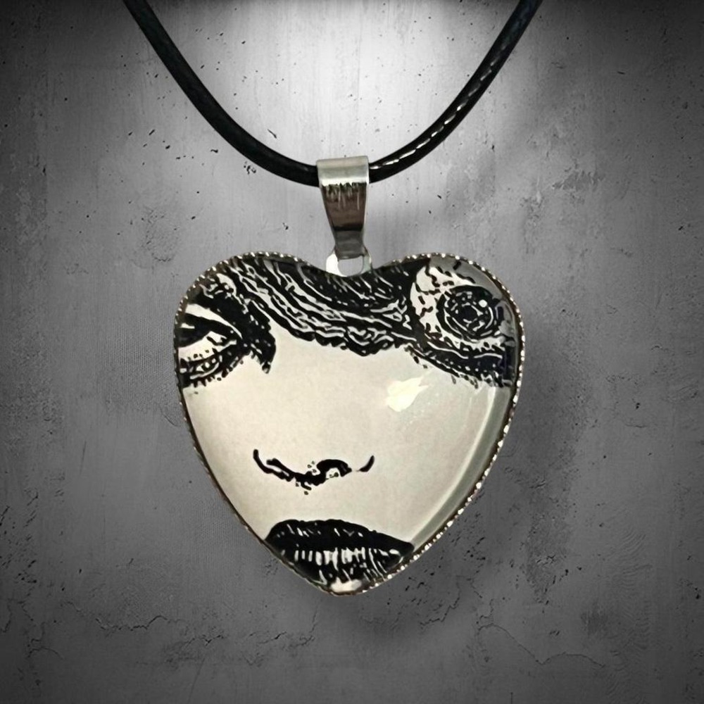 Junji Ito Horror Spiral Anime Heart Pendant Necklace